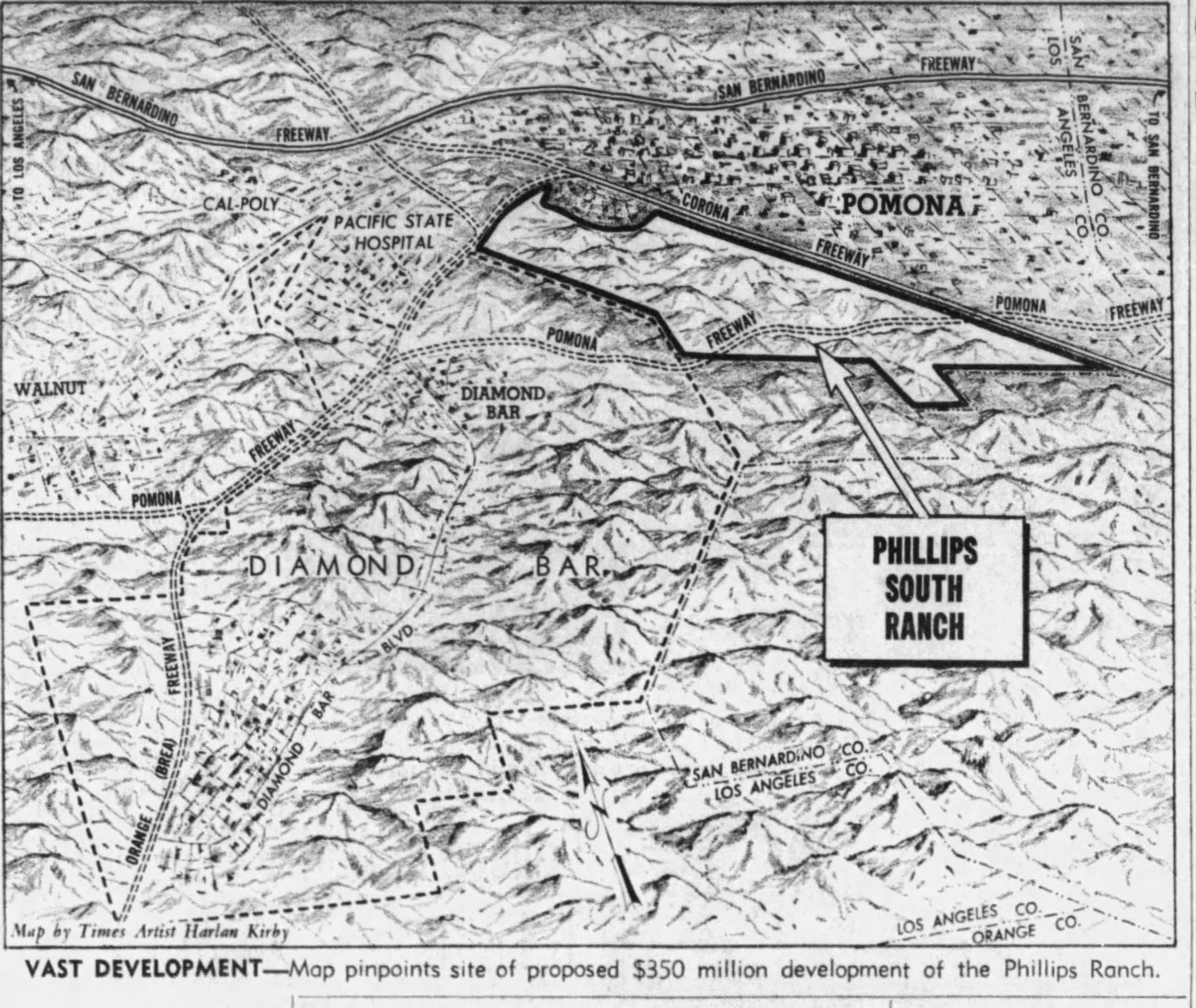 Patrick Ranch Map Map of the Ranch 1964 – Phillips Ranch Ca. 91766